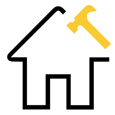 house and hammer icon